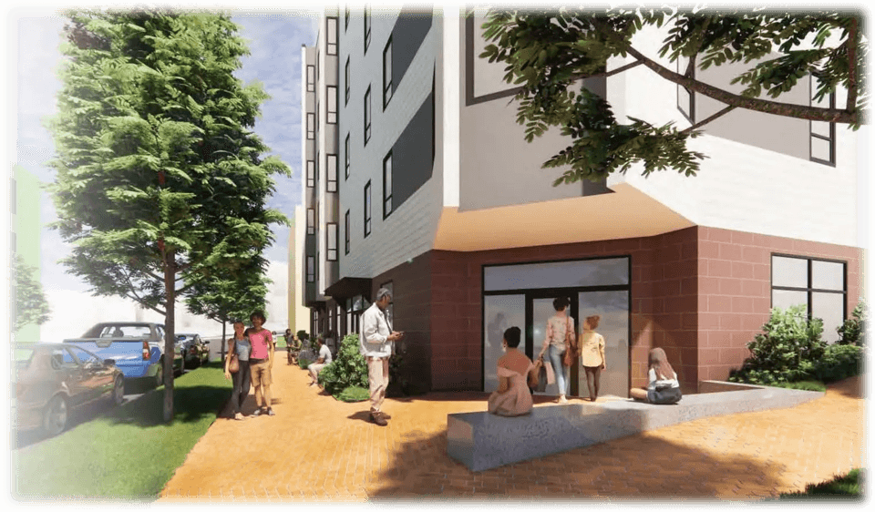 Rendering of Phase 1 front door