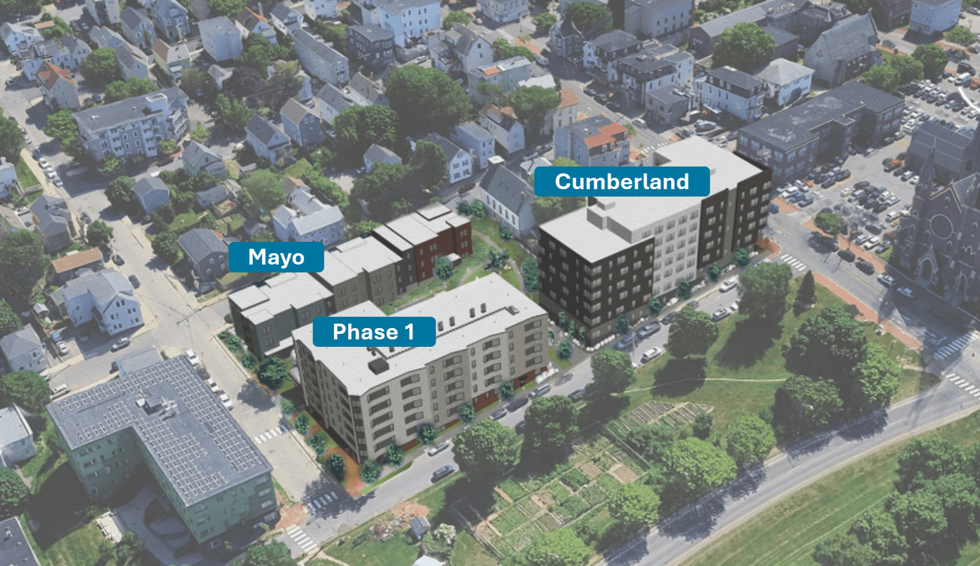 Rendering of COMB block overhead view